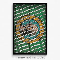 Fox Island Washington Poster (WA City Souvenir 11x17 Town Print)