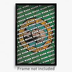 Warm Beach Washington Poster (WA City Souvenir 11x17 Town Print)