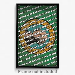 Lake Cassidy Washington Poster (WA City Souvenir 11x17 Town Print)