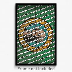 Friday Harbor Washington Poster (WA City Souvenir 11x17 Town Print)