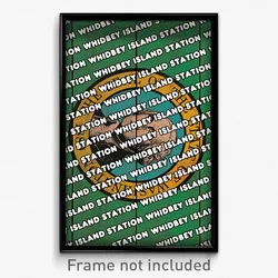 Whidbey Island Station Washington Poster (WA City Souvenir 11x17 Town Print)
