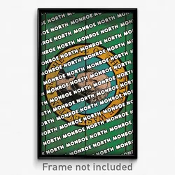 Monroe North Washington Poster (WA City Souvenir 11x17 Town Print)