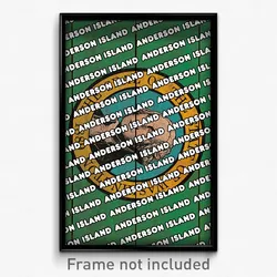 Anderson Island Washington Poster (WA City Souvenir 11x17 Town Print)