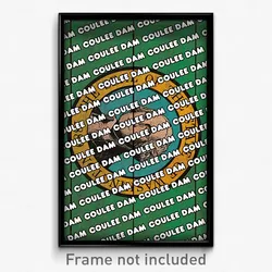 Coulee Dam Washington Poster (WA City Souvenir 11x17 Town Print)