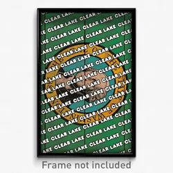 Clear Lake Washington Poster (WA City Souvenir 11x17 Town Print)