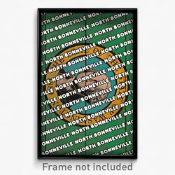 North Bonneville Washington Poster (WA City Souvenir 11x17 Town Print)