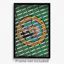 Ames Lake Washington Poster (WA City Souvenir 11x17 Town Print)