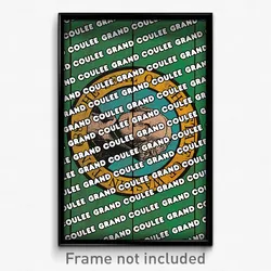 Grand Coulee Washington Poster (WA City Souvenir 11x17 Town Print)