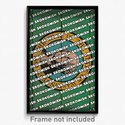 Skokomish Washington Poster (WA City Souvenir 11x17 Town Print)