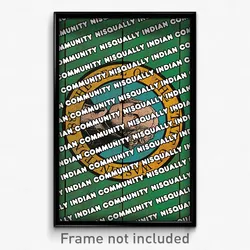 Nisqually Indian Community Washington Poster (WA City Souvenir 11x17 Town Print)