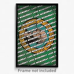 Lake McMurray Washington Poster (WA City Souvenir 11x17 Town Print)