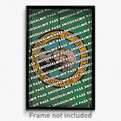 Snoqualmie Pass Washington Poster (WA City Souvenir 11x17 Town Print)
