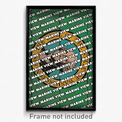 Marine View Washington Poster (WA City Souvenir 11x17 Town Print)