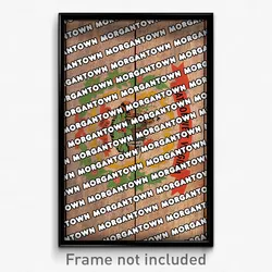 Morgantown West Virginia Poster (WV City Souvenir 11x17 Town Print)