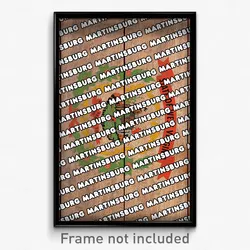 Martinsburg West Virginia Poster (WV City Souvenir 11x17 Town Print)