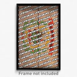Lewisburg West Virginia Poster (WV City Souvenir 11x17 Town Print)
