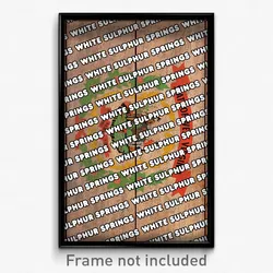 White Sulphur Springs West Virginia Poster (WV City Souvenir 11x17 Town Print)