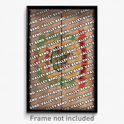 Valley Bend West Virginia Poster (WV City Souvenir 11x17 Town Print)