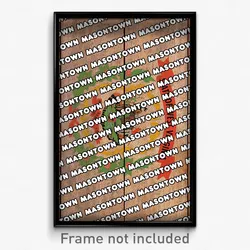 Masontown West Virginia Poster (WV City Souvenir 11x17 Town Print)