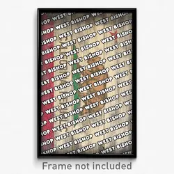 West Bishop California Poster (CA City Souvenir 11x17 Town Print)