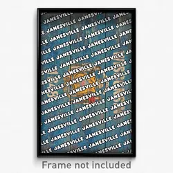Janesville Wisconsin Poster (WI City Souvenir 11x17 Town Print)