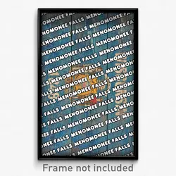Menomonee Falls Wisconsin Poster (WI City Souvenir 11x17 Town Print)