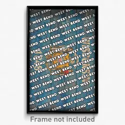West Bend Wisconsin Poster (WI City Souvenir 11x17 Town Print)