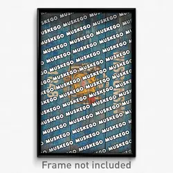 Muskego Wisconsin Poster (WI City Souvenir 11x17 Town Print)