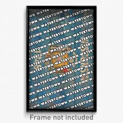 Watertown Wisconsin Poster (WI City Souvenir 11x17 Town Print)