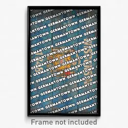 Germantown Wisconsin Poster (WI City Souvenir 11x17 Town Print)