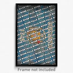 River Falls Wisconsin Poster (WI City Souvenir 11x17 Town Print)