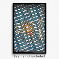 Whitefish Bay Wisconsin Poster (WI City Souvenir 11x17 Town Print)
