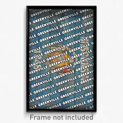 Greenville Wisconsin Poster (WI City Souvenir 11x17 Town Print)