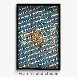 Sturgeon Bay Wisconsin Poster (WI City Souvenir 11x17 Town Print)
