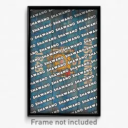 Shawano Wisconsin Poster (WI City Souvenir 11x17 Town Print)