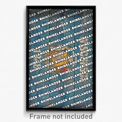Rhinelander Wisconsin Poster (WI City Souvenir 11x17 Town Print)
