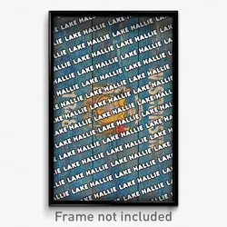 Lake Hallie Wisconsin Poster (WI City Souvenir 11x17 Town Print)