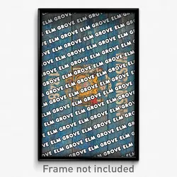 Elm Grove Wisconsin Poster (WI City Souvenir 11x17 Town Print)