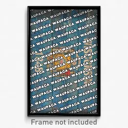 Waupaca Wisconsin Poster (WI City Souvenir 11x17 Town Print)