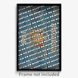 Rib Mountain Wisconsin Poster (WI City Souvenir 11x17 Town Print)