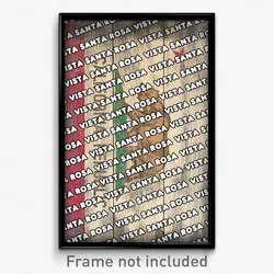 Vista Santa Rosa California Poster (CA City Souvenir 11x17 Town Print)