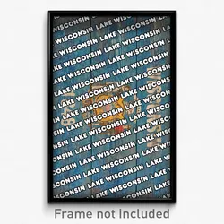 Lake Wisconsin Wisconsin Poster (WI City Souvenir 11x17 Town Print)