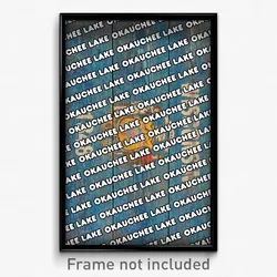 Okauchee Lake Wisconsin Poster (WI City Souvenir 11x17 Town Print)