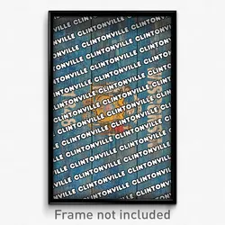 Clintonville Wisconsin Poster (WI City Souvenir 11x17 Town Print)