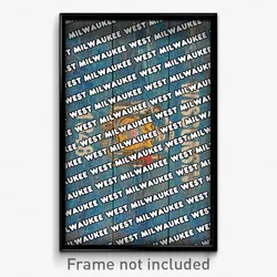 West Milwaukee Wisconsin Poster (WI City Souvenir 11x17 Town Print)
