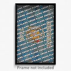 Cross Plains Wisconsin Poster (WI City Souvenir 11x17 Town Print)