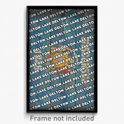 Lake Delton Wisconsin Poster (WI City Souvenir 11x17 Town Print)