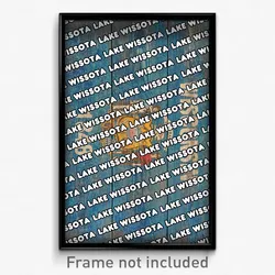 Lake Wissota Wisconsin Poster (WI City Souvenir 11x17 Town Print)