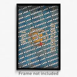 Paddock Lake Wisconsin Poster (WI City Souvenir 11x17 Town Print)
