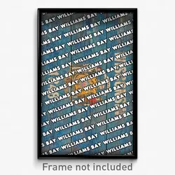 Williams Bay Wisconsin Poster (WI City Souvenir 11x17 Town Print)